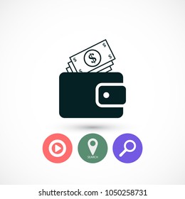 Purse  vector icon 