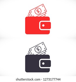 Purse  vector icon 