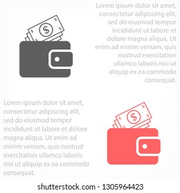 Purse  vector icon 