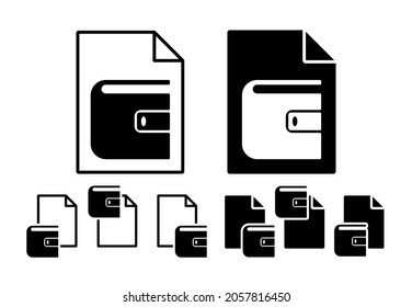 Purse vector icon in file set illustration for ui and ux, website or mobile application