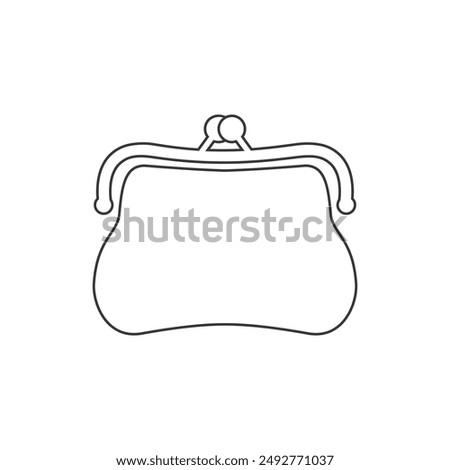 Purse vector icon illustration sign