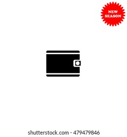 Purse vector icon isolated on white background.
