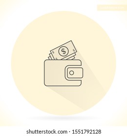 Purse vector icon , lorem ipsum Flat design