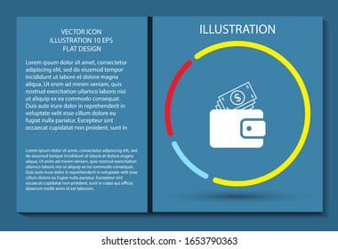 Icono de vector de la bolsa , diseño plano de lorem ipsum