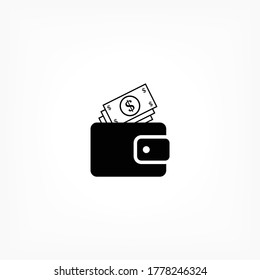 Icono del vector de la cartera , lorem ipsum Diseño plano