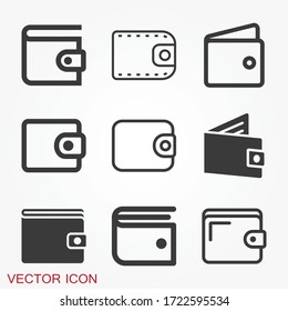 Purse vector icon. Wallet symbol for your web site design, logo