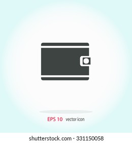 Purse vector icon. Wallet symbol.