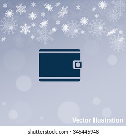 Purse vector icon. Wallet symbol.