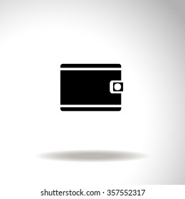 Purse vector icon. Wallet symbol.