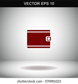Purse vector icon. Wallet symbol.