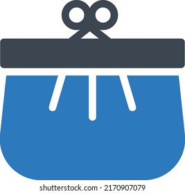 Purse Vektorgrafik auf transparentem Hintergrund.Hochwertige Symbole.Glyphen Vektorsymbol für Konzept und Grafikdesign.