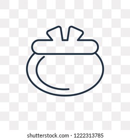 Purse vector outline icon isolated on transparent background, high quality linear Purse transparency concept can be used web and mobile
