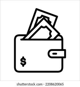 Purse Wallet Icon Logo Design Vector Template Illustration Sign And Symbol Pixels Perfect