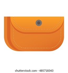 Purse wallet icon with money shopping