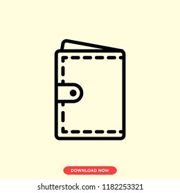 Purse  Wallet modern vector style.  Wallet Purse money icon concept. Wallet icon for web and app.