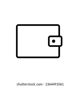 Purse, Wallet money Vector Thin Icon. Linear UI style. Icon or Web design and Mobile App. One icon from the outline set in Pixel Perfect style. Editable vector stroke. 64x64 Pixel Perfect