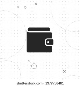 Purse, wallet, vector best flat icon on texture background , EPS 10