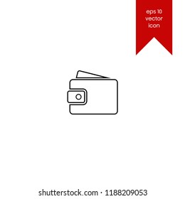 Purse, wallet vector icon