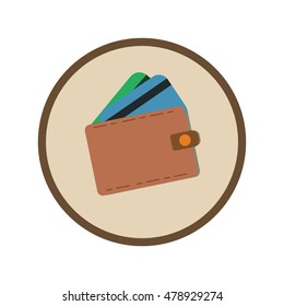 Purse wallet vector icon