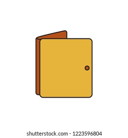 a purse or wallet vector icon,  graphic symbol isolated on white; vector illustration