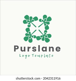 Purslane community logo vector image