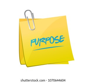 pursose note message. hand written note. isolated over a white background