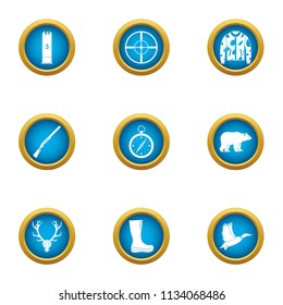 Pursue icons set. Flat set of 9 pursue vector icons for web isolated on white background