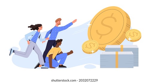 420 Running towards money Images, Stock Photos & Vectors | Shutterstock