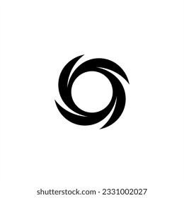 pusaran circle swosh logo vector graphic editable color be change