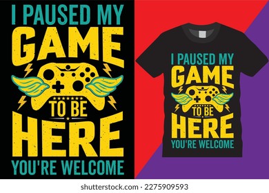 I Pused My Game To Be Hare You're Welcome Gaming trendy glitchy gamepad joystick controller Typography Vector gamer Video gamer t-shirt design Mugs, Bags, Poster, Cards