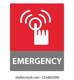 Push Alarm Button Icon, Emergency Button 