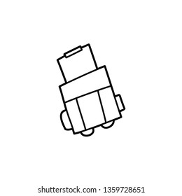 push bag line art