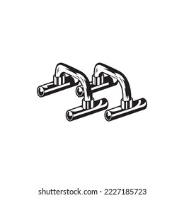 Push Up Bar icon. Gym Vector and Fitness Logos on White Background