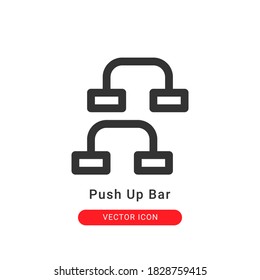 push up bar icon vector illustration. push up bar icon outline design.