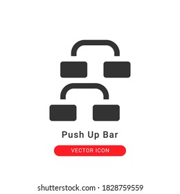 push up bar icon vector illustration. push up bar icon glyph design.