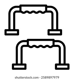 Push Up Bar Vector Line Icon Design For Personal And Commercial Use