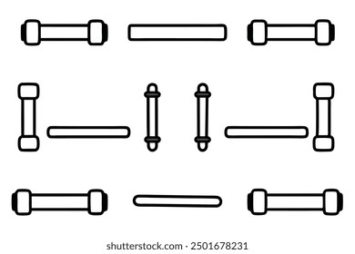 Push Up Bars Line Art Illustration Techniques Collection Gallery