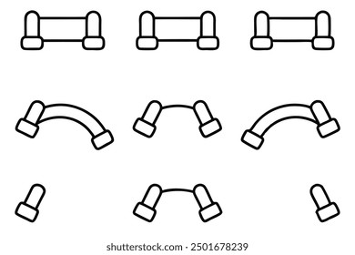 Push Up Bars Line Art Illustration Examples Collection Guide