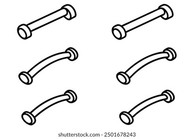 Push Up Bars Line Art Illustration Designs Tips Collection