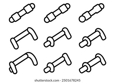 Push Up Bars Line Art Illustration Concepts Gallery Inspiration