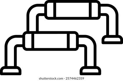 Push Up Bars vector icon. Can be used for printing, mobile and web applications.