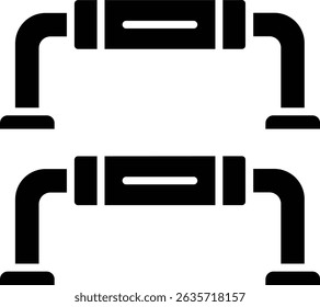 Push Up Bars vector icon. Can be used for printing, mobile and web applications.