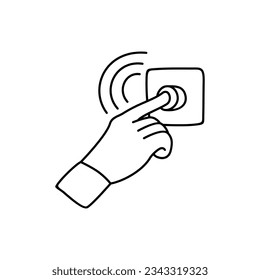 push bell icon design. alarm sign and symbol.