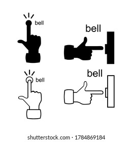 push the bell icon vector illustration logo template 