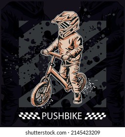 PUSH BIKE STRIDER ILLUSTRATION DESIGN