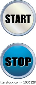 push botton Start,stop,EPS10 Vector illustration.