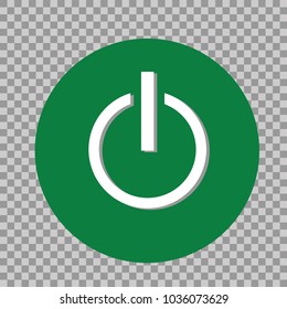 Push botton switch isolated on transparent background.