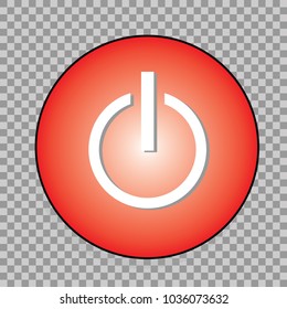 Push botton switch isolated on transparent background.
