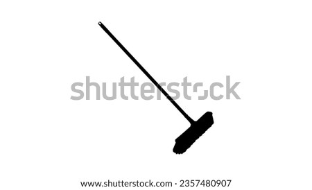 Push Broom silhouette, high quality vector