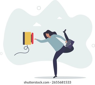 Push button call for emergency help, control or launch rocket, start new business or launch start up company concept.human life.